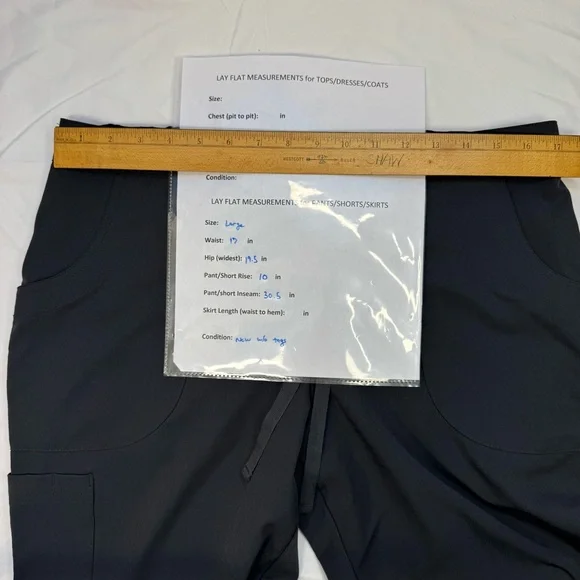 Skechers Scrub Pants Gray Large Reliance Cargo 3 Pocket Straight Leg Stretch - Picture 16 of 16